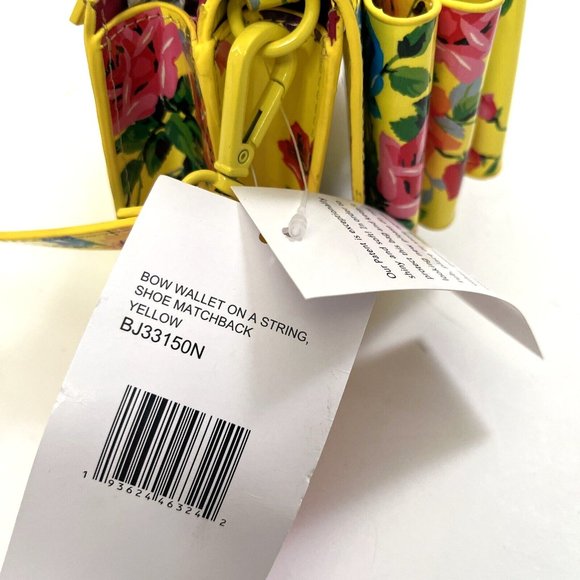 NWT Original BETSEY JOHNSON Floral Bow Convertible Crossbody Bag Clutch Yellow - Picture 3 of 10